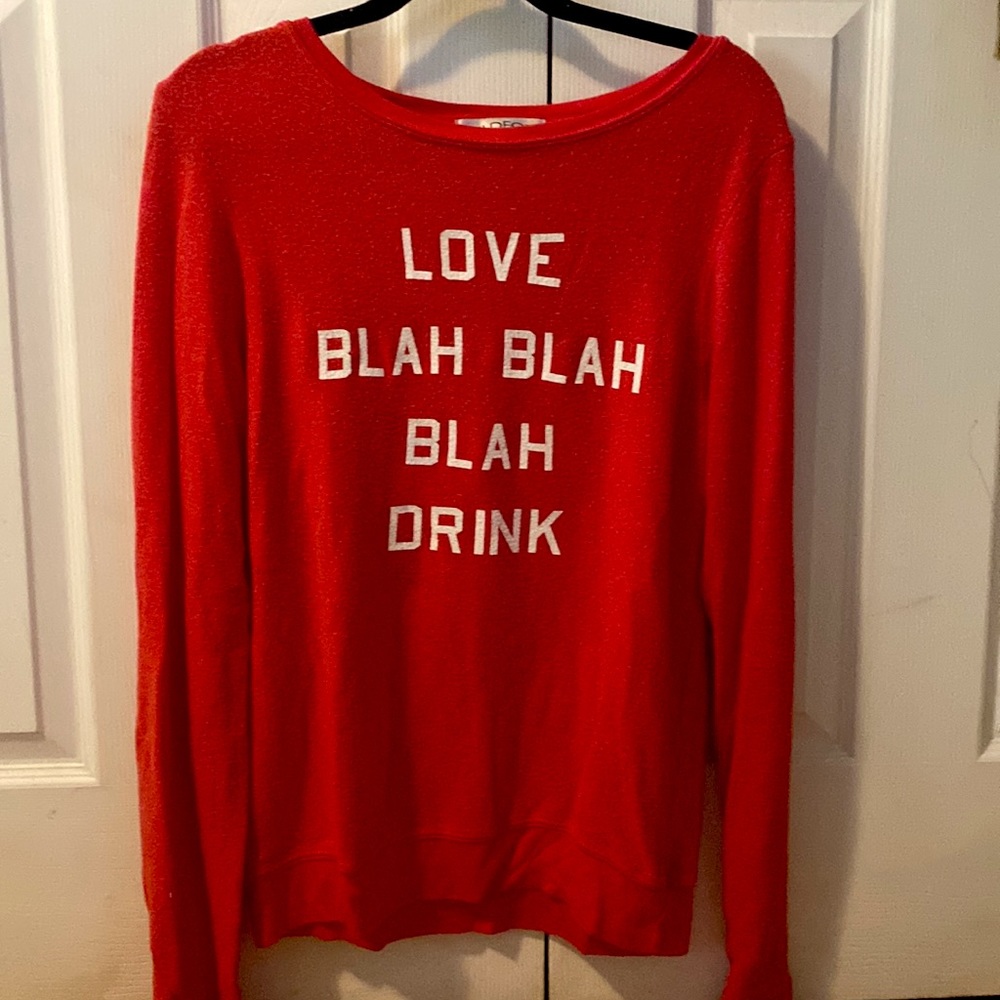 Wildfox “Love Blah Blah Drink” Sweater